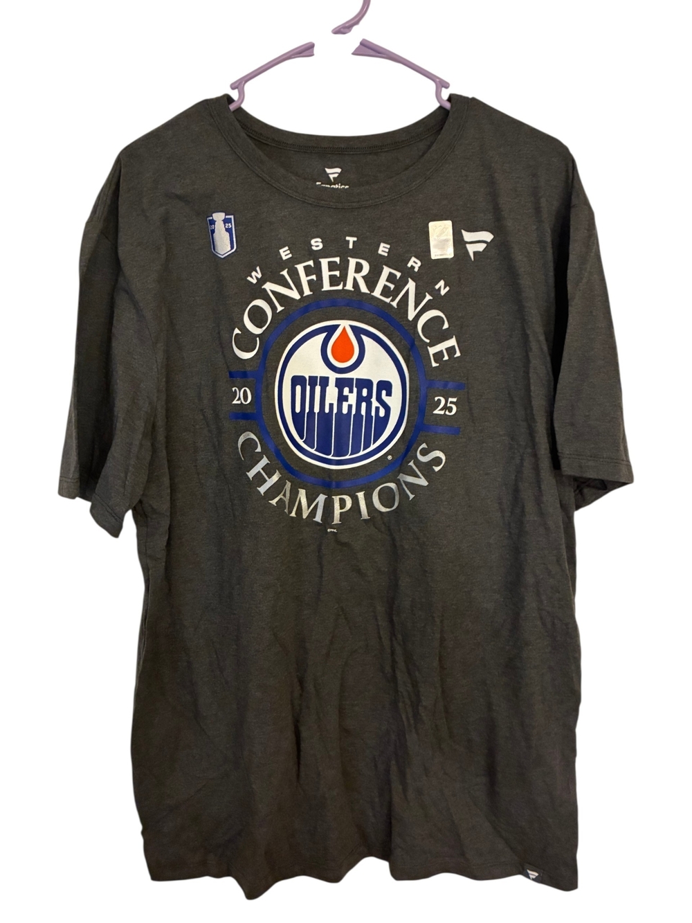 Fanatics Black Edmonton Oilers Western Conference Champions Short Sleeve Tee